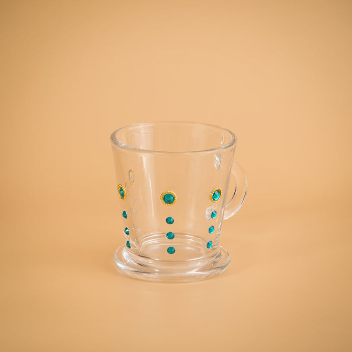 Emerald Veil Glass Cup