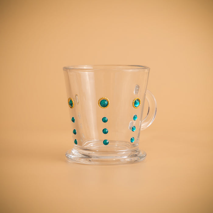 Emerald Veil Glass Cup
